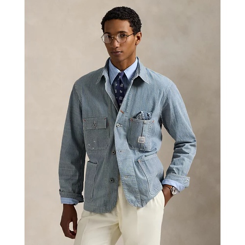 폴로 랄프로렌 Indigo Hickory-Stripe Utility Jacket