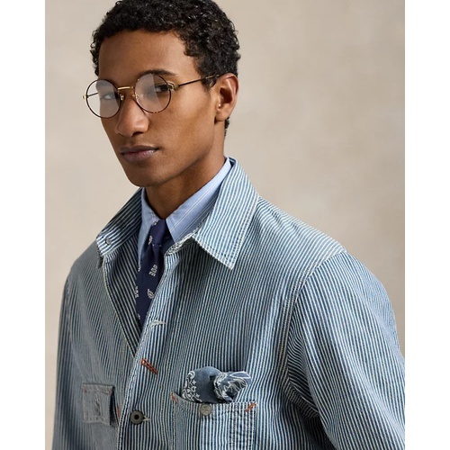 폴로 랄프로렌 Indigo Hickory-Stripe Utility Jacket