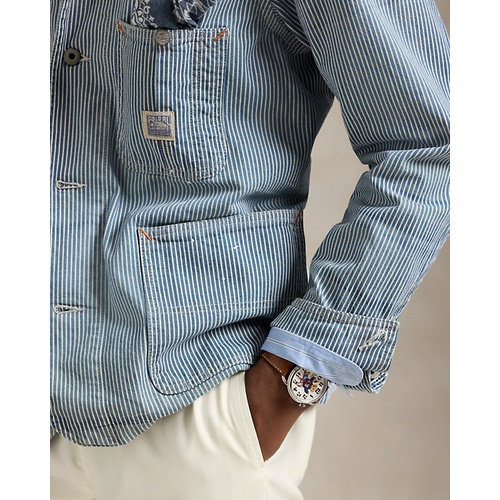 폴로 랄프로렌 Indigo Hickory-Stripe Utility Jacket