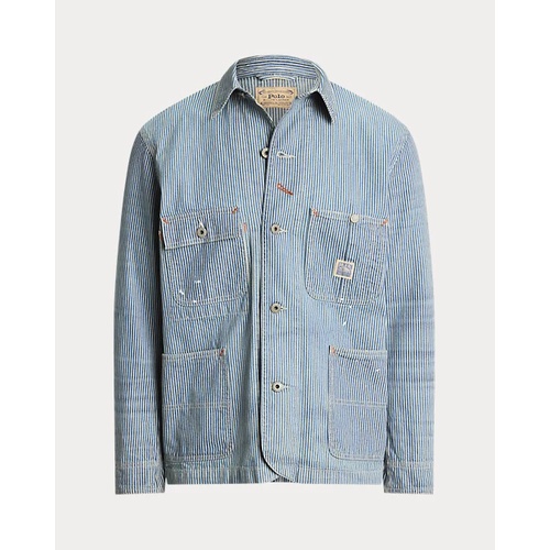 폴로 랄프로렌 Indigo Hickory-Stripe Utility Jacket
