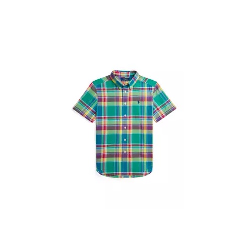 폴로 랄프로렌 Ralph Lauren Childrenswear' Boys 8-20 Cotton Madras Short Sleeve Shirt
