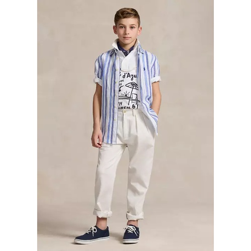 폴로 랄프로렌 Ralph Lauren Childrenswear' Boys 8-20 Linen Short Sleeve Shirt