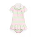 Ralph Lauren Childrenswear' Baby Girls Striped Cotton Rugby Dress & Bloomer