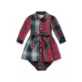 Ralph Lauren Childrenswear' Baby Girl Plaid Cotton Fun Shirtdress