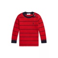 Ralph Lauren Childrenswear' Baby Boys Striped Waffle Cotton Long Sleeve T-Shirt