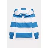 Striped Jersey Hooded Rugby Shirt