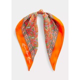 Natalie Floral Silk Twill Square Scarf