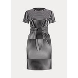 Striped Tie-Front Jersey Tee Dress