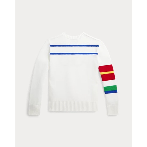 폴로 랄프로렌 Striped Logo Cotton Sweater