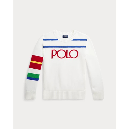 폴로 랄프로렌 Striped Logo Cotton Sweater