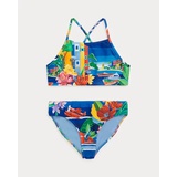 Seaside-Print Two-Piece Swimsuit