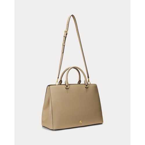 폴로 랄프로렌 Crosshatch Leather Large Hanna Satchel