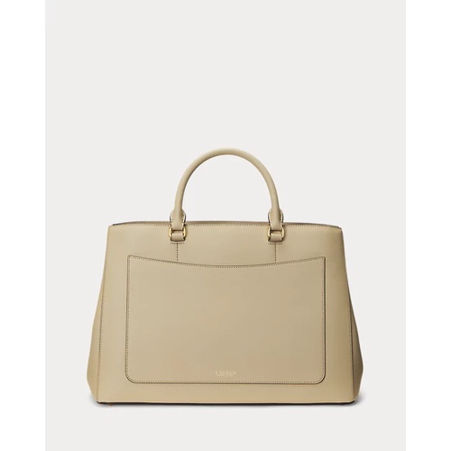폴로 랄프로렌 Crosshatch Leather Large Hanna Satchel