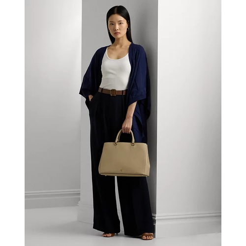 폴로 랄프로렌 Crosshatch Leather Large Hanna Satchel