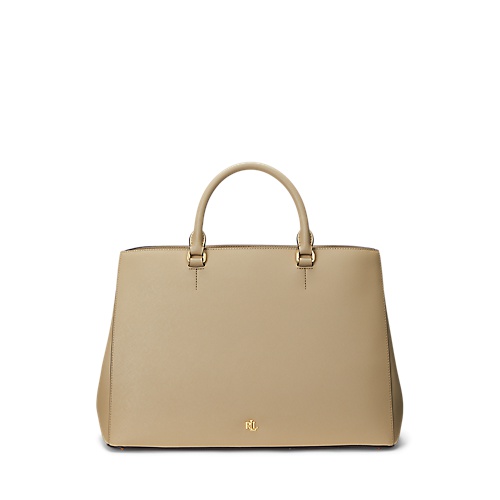 폴로 랄프로렌 Crosshatch Leather Large Hanna Satchel
