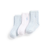 Cable-Knit Ankle Sock 3-Pack