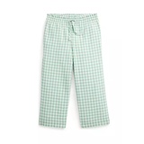 Girls 4-6x Gingham Cropped Cotton Madras Pants