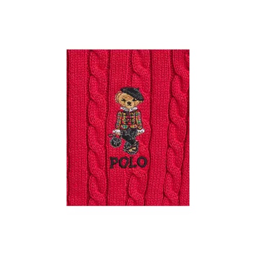 폴로 랄프로렌 Baby Girls Polo Bear Mini Cable Cotton Cardigan
