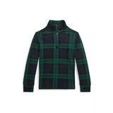 Boys 4-7 Checked Cotton Interlock Pullover Sweatshirt
