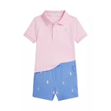 Baby Boys Mesh Polo Shirt & Short Set