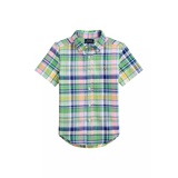 Boys 2-7 Plaid Cotton Oxford Short Sleeve Shirt
