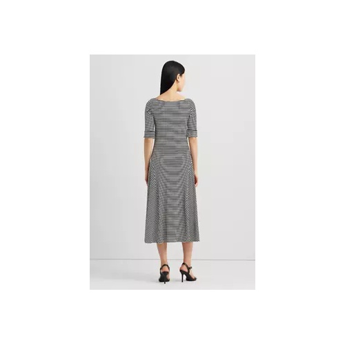 폴로 랄프로렌 Womens Striped Stretch Cotton Midi Dress