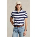 Classic Fit Striped Mesh Polo Shirt