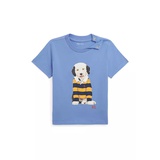 Baby Boys Dog Print Cotton Jersey T-Shirt