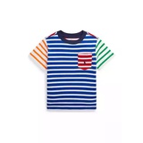 Baby Boys Striped Cotton Jersey Pocket T-Shirt