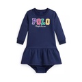 Ralph Lauren Childrenswear Baby Girls Logo Fleece Dress & Bloomer