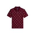 Boys 8-20 Equestrian Print Cotton Mesh Polo Shirt