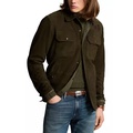 Reversible Suede-Taffeta Shirt Jacket