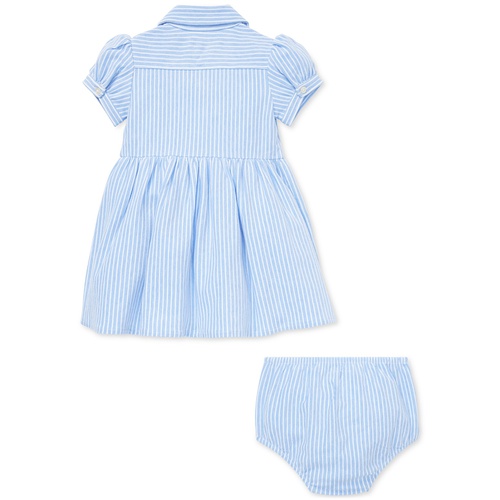 폴로 랄프로렌 Baby Girls Striped Knit Oxford Dress