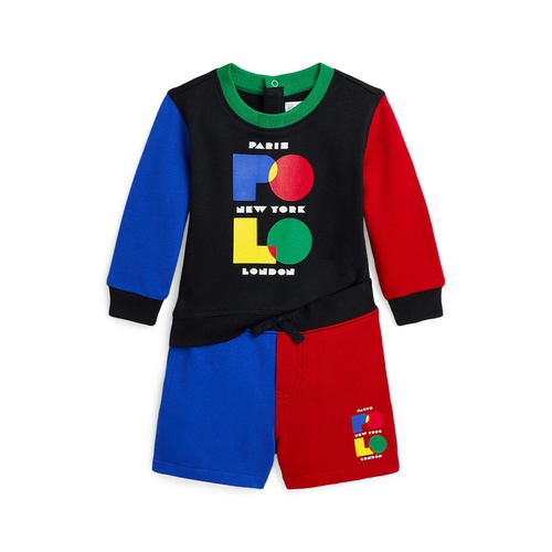 폴로 랄프로렌 Baby Boys Logo Fleece Sweatshirt and Shorts Set