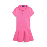 Toddler and Little Girls Stretch Mesh Polo Dress