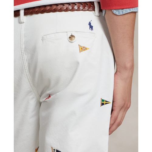폴로 랄프로렌 Mens 9-Inch Stretch Classic Embroidered Shorts