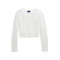 Big Girls Pointelle-Knit Cotton Cardigan Sweater