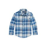 Toddler and Little Boys Plaid Cotton Flannel Workshirt