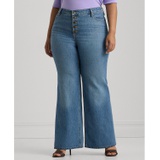 Plus Size High-Rise Flare Jeans