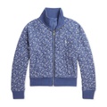 Toddler & Little Girls Floral Quilted Double-Knit Jacket