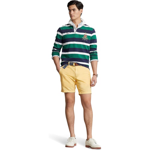 폴로 랄프로렌 Mens Polo Ralph Lauren 8 Straight Fit Linen-Cotton Shorts