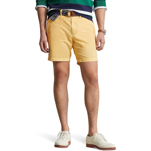 폴로 랄프로렌 Mens Polo Ralph Lauren 8 Straight Fit Linen-Cotton Shorts