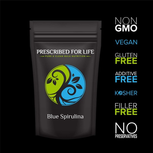  Prescribed for Life Blue Spirulina Powder (2 oz) 100% Pure Superfood Gluten Free, Vegan, Non-GMO Blue Algae Powder (Phycocyanin) Packed with Protein, Vitamins, Minerals & Antioxida
