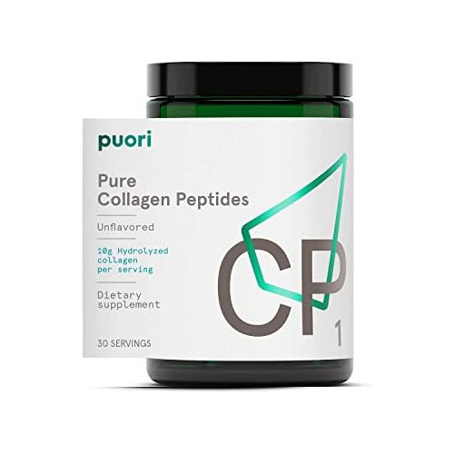  Puori - CP1 Pure Collagen Peptides Powder - Hair, Skin, Nails - Joint, Bones Support - Hydrolyzed Protein, Unflavored, 30 Servings