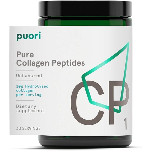  Puori - CP1 Pure Collagen Peptides Powder - Hair, Skin, Nails - Joint, Bones Support - Hydrolyzed Protein, Unflavored, 30 Servings