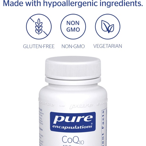 Pure Encapsulations CoQ10 120 mg Coenzyme Q10 Supplement for Energy, Antioxidants, Brain and Cellular Health, Cognition, and Cardiovascular Support* 60 Capsules