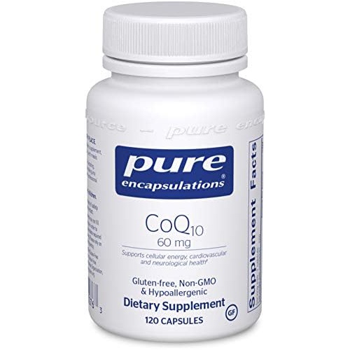  Pure Encapsulations CoQ10 60 mg Coenzyme Q10 Supplement for Energy, Antioxidants, Brain and Cellular Health, Cognition, and Cardiovascular Support* 120 Capsules