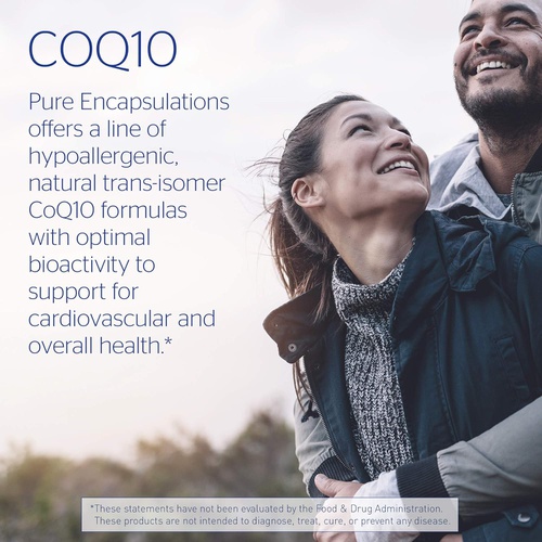  Pure Encapsulations CoQ10 60 mg Coenzyme Q10 Supplement for Energy, Antioxidants, Brain and Cellular Health, Cognition, and Cardiovascular Support* 120 Capsules