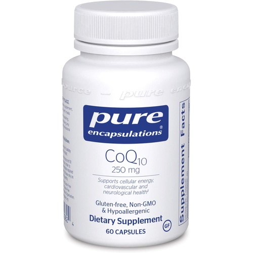  Pure Encapsulations CoQ10 250 mg Coenzyme Q10 Supplement for Energy, Antioxidants, Brain and Cellular Health, Cognition, and Cardiovascular Support* 60 Capsules