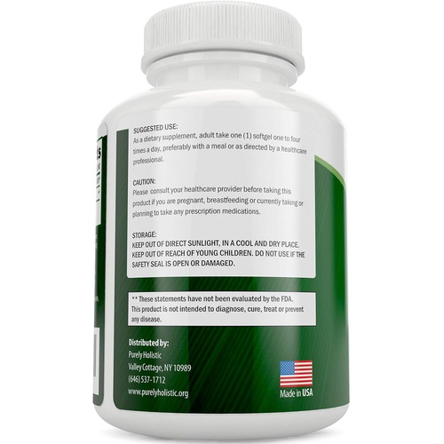  Purely Holistic CoQ10 240 SoftGels ★ High Absorption Coenzyme Q10 ★ Made in The USA to GMP Standards ★ Up to 8 Months Co Q 10 Supply ★ Satisfaction with Our Product Ensured